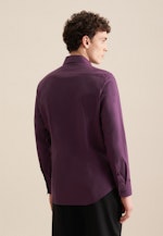 Flannel shirt in Slim with Kent-Collar in Purple |  Seidensticker Onlineshop