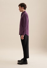 Flannel shirt in Slim with Kent-Collar in Purple |  Seidensticker Onlineshop