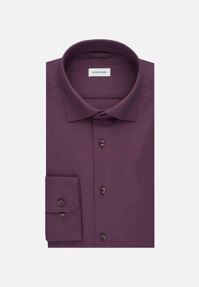 Flannel shirt in Slim with Kent-Collar in Purple |  Seidensticker Onlineshop