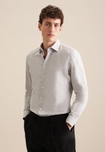 Chemise en flanelle Slim Flanelle Col Kent in Gris |  Seidensticker Onlineshop