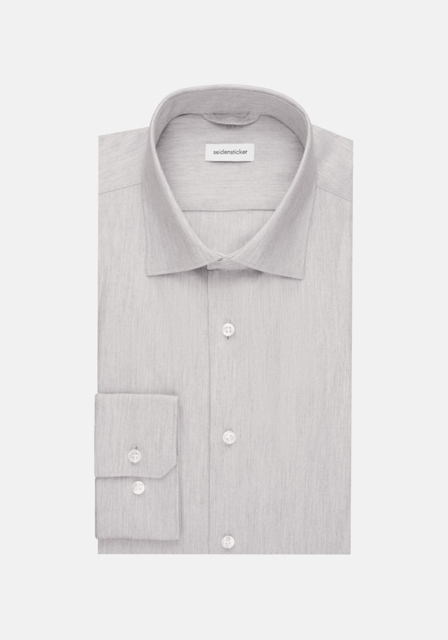 Slim Flanellhemd Uni in Grau | Seidensticker Onlineshop