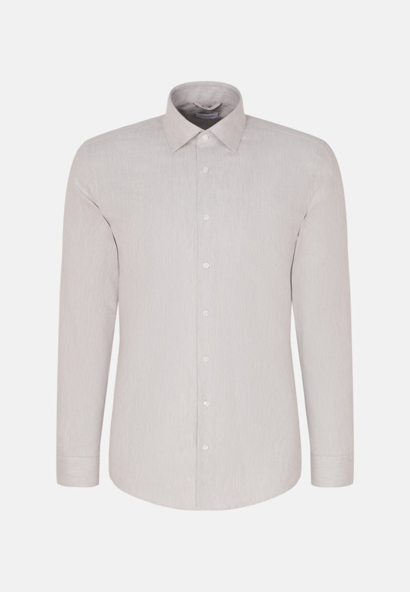 Chemise en flanelle Slim Flanelle Col Kent in Gris |  Seidensticker Onlineshop