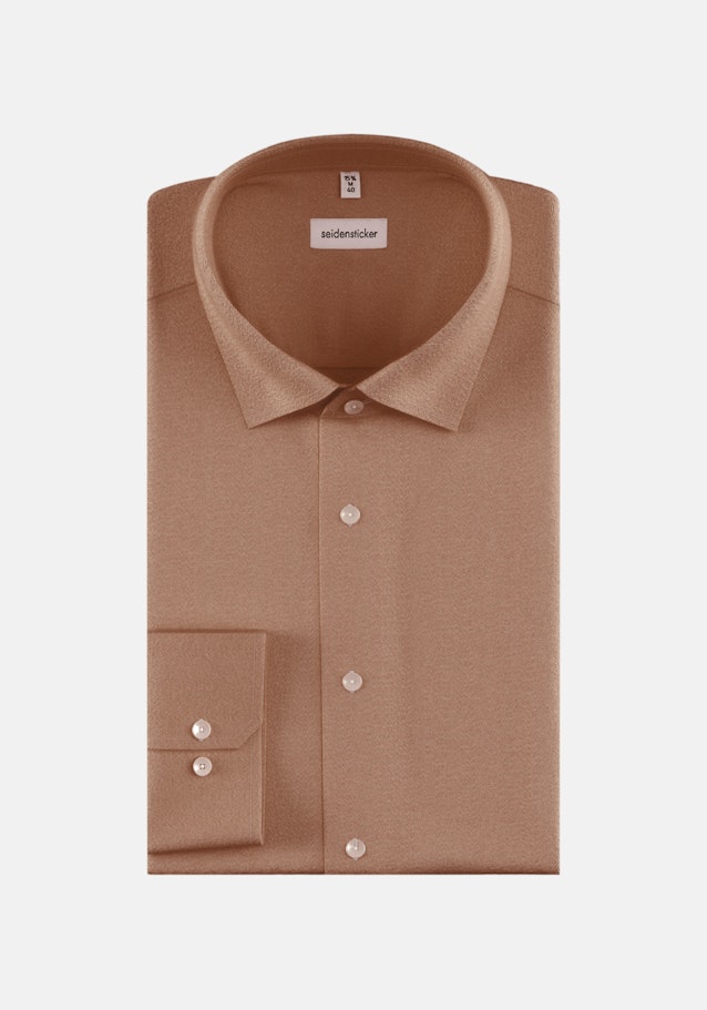 Slim Flanellhemd Uni in Braun | Seidensticker Onlineshop