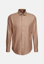 Chemise en flanelle Slim Flanelle Col Kent in Marron |  Seidensticker Onlineshop