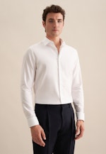 Chemise en flanelle Slim Flanelle Col Kent in Blanc |  Seidensticker Onlineshop