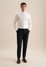 Chemise en flanelle Slim Flanelle Col Kent in Blanc |  Seidensticker Onlineshop