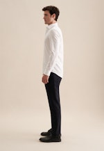 Chemise en flanelle Slim Flanelle Col Kent in Blanc |  Seidensticker Onlineshop