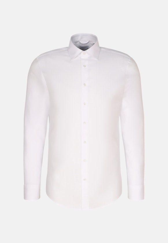 Chemise en flanelle Slim Flanelle Col Kent in Blanc |  Seidensticker Onlineshop