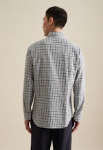 Flannel shirt in Slim with Button-Down-Collar in Green |  Seidensticker Onlineshop