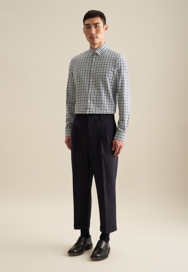 Slim Flanellhemd Karo in Grün |  Seidensticker Onlineshop