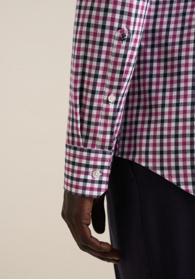 Slim Flanellhemd Karo in Rosa/Pink | Seidensticker Onlineshop