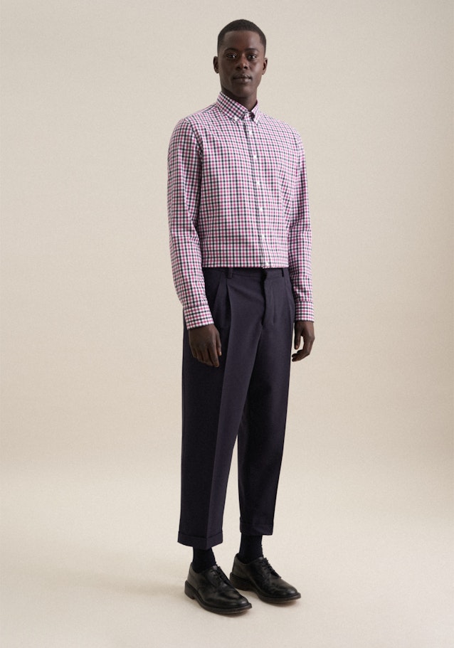 Slim Flanellhemd Karo in Rosa/Pink | Seidensticker Onlineshop