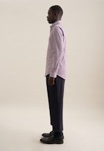 Flannel shirt in Slim with Button-Down-Collar in Pink |  Seidensticker Onlineshop