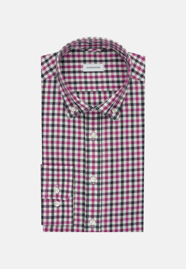 Flannel shirt in Slim with Button-Down-Collar in Pink |  Seidensticker Onlineshop