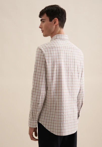 Slim Flanellhemd Karo in Braun |  Seidensticker Onlineshop