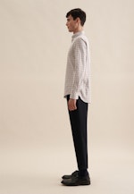 Flanellen hemd in Slim with Button-Down-Kraag in Bruin |  Seidensticker Onlineshop