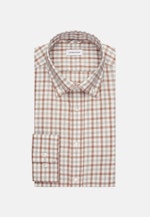 Flannel shirt in Slim with Button-Down-Collar in Brown |  Seidensticker Onlineshop