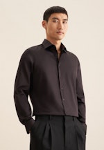 Shaped Business Hemd Uni in Schwarz |  Seidensticker Onlineshop
