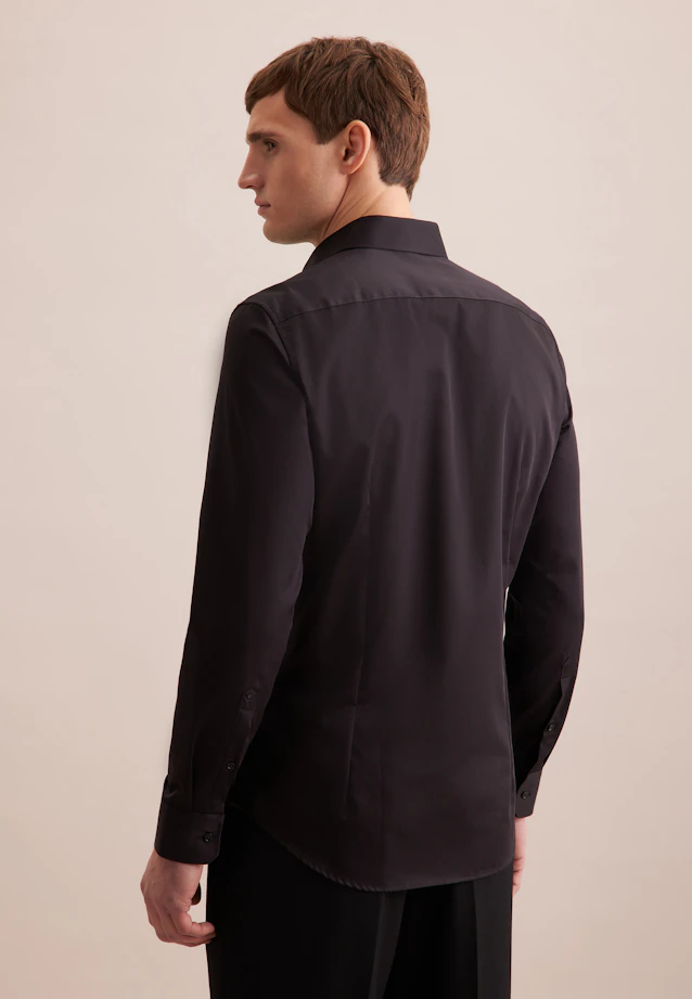 Shaped Business shirt Uni in Black |  Seidensticker Onlineshop
