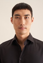 Shaped Business Hemd Uni in Schwarz |  Seidensticker Onlineshop