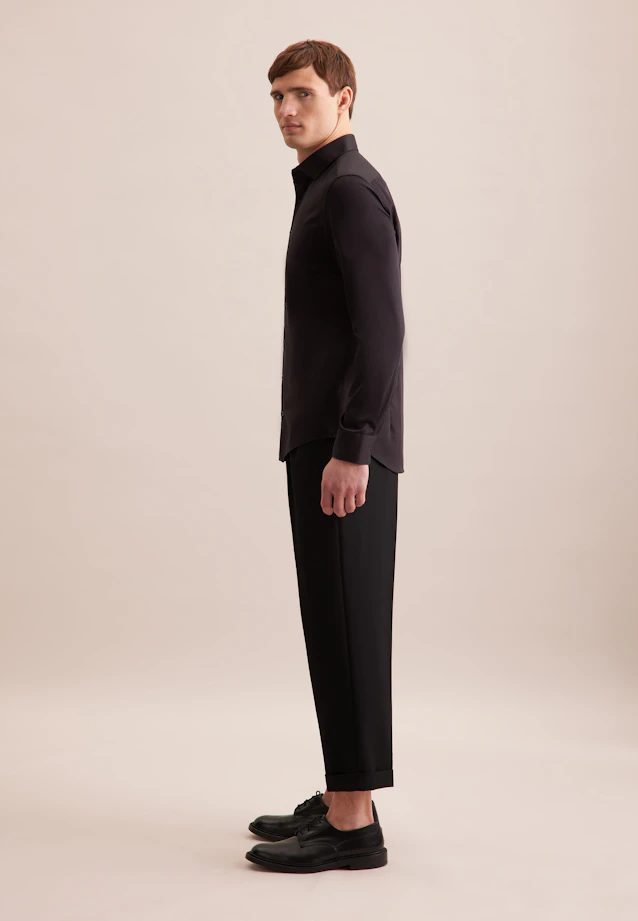 Shaped Business shirt Uni in Black |  Seidensticker Onlineshop
