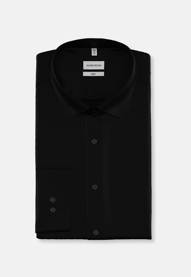 Shaped Business shirt Uni in Black |  Seidensticker Onlineshop