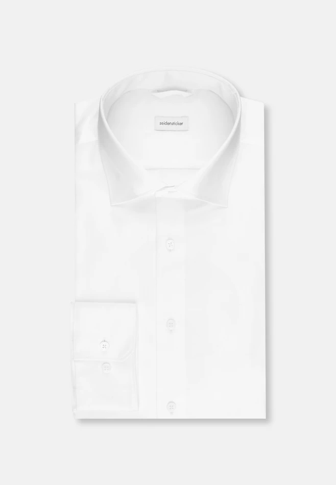 Shaped Business shirt Uni in White | Seidensticker online shop