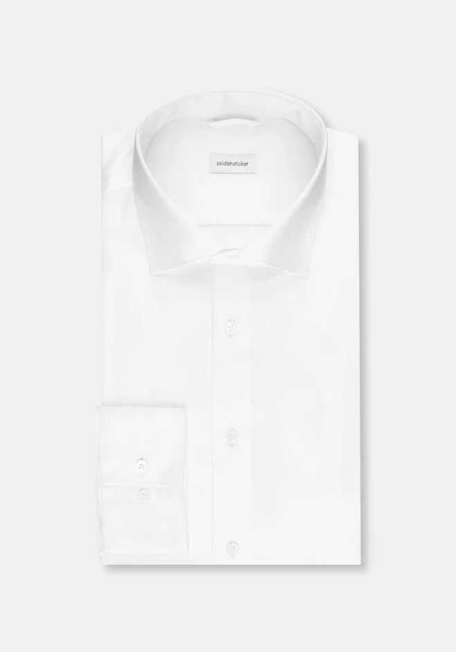 Shaped Chemise d'affaires Uni dans Blanc | Boutique en ligne Seidensticker