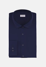 Easy-iron Satin Business Shirt in Shaped with Kent-Collar in Dark Blue |  Seidensticker Onlineshop