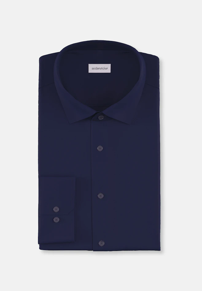 Shaped Chemise d'affaires Uni dans Bleu Foncé | Boutique en ligne Seidensticker