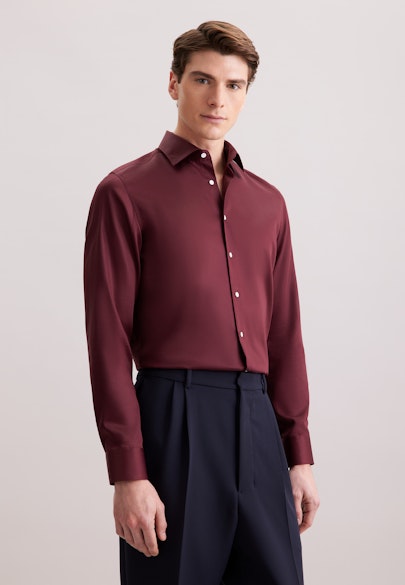 Shaped Chemise d'affaires Uni in Rouge | Seidensticker Onlineshop