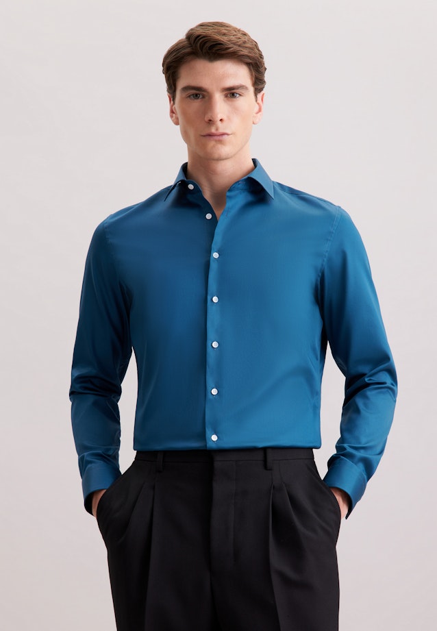 Shaped Business shirt Uni in Grün |  Seidensticker Onlineshop