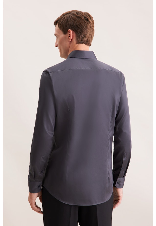 Shaped Business Hemd Uni in Grau |  Seidensticker Onlineshop