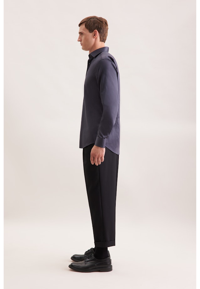 Shaped Business Hemd Uni in Grau |  Seidensticker Onlineshop