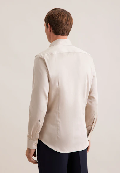Shaped Business shirt Uni in Beige |  Seidensticker Onlineshop