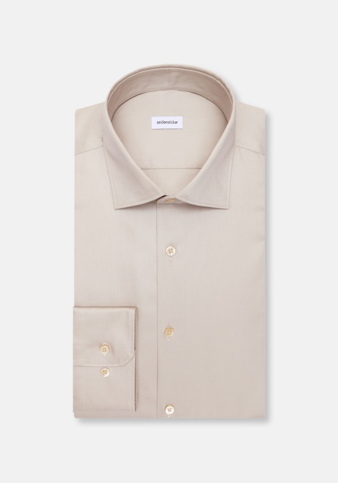 Shaped Chemise d'affaires Uni dans Beige | Boutique en ligne Seidensticker