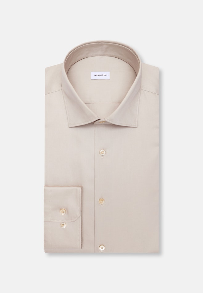 Shaped Business Hemd Uni in Beige | Seidensticker Onlineshop