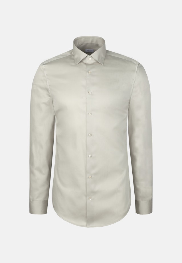 Shaped Business Hemd Uni in Beige |  Seidensticker Onlineshop