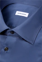 Shaped Business Hemd Uni in Mittelblau |  Seidensticker Onlineshop