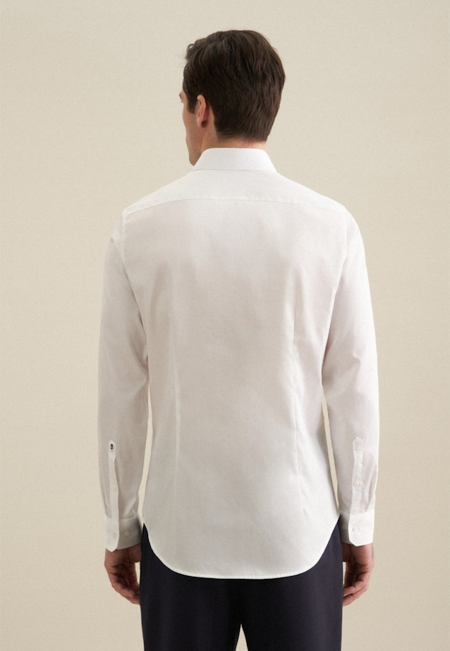 Chemise Business Shaped Satin Col Kent in Blanc |  Seidensticker Onlineshop