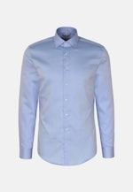 Easy-iron Satin Business Shirt in Shaped with Kent-Collar in Light Blue |  Seidensticker Onlineshop