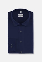 Shaped Chemise en flanelle Uni in Bleu Foncé |  Seidensticker Onlineshop