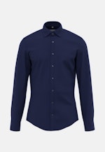 Shaped Chemise en flanelle Uni in Bleu Foncé |  Seidensticker Onlineshop