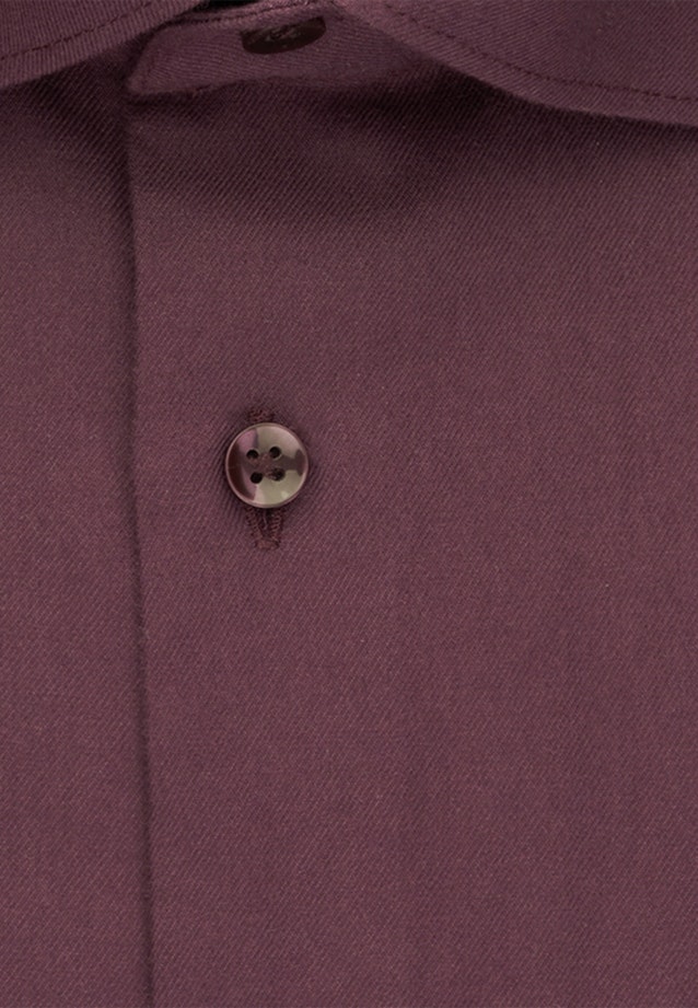 Shaped Flanellhemd Uni in Lila |  Seidensticker Onlineshop