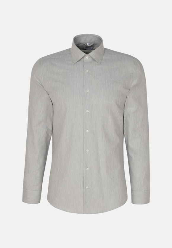 Shaped Flannel shirt Uni in Grey |  Seidensticker Onlineshop