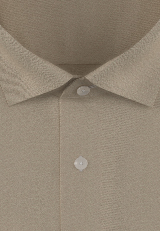 Shaped Flanellhemd Uni in Braun |  Seidensticker Onlineshop