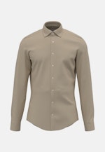 Chemise en flanelle Shaped Flanelle Col Kent in Marron |  Seidensticker Onlineshop