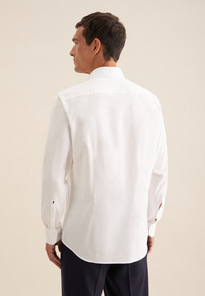 Chemise en flanelle Shaped Col Kent dans Blanc | Boutique en ligne Seidensticker