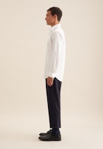 Chemise en flanelle Shaped Flanelle Col Kent in Blanc |  Seidensticker Onlineshop