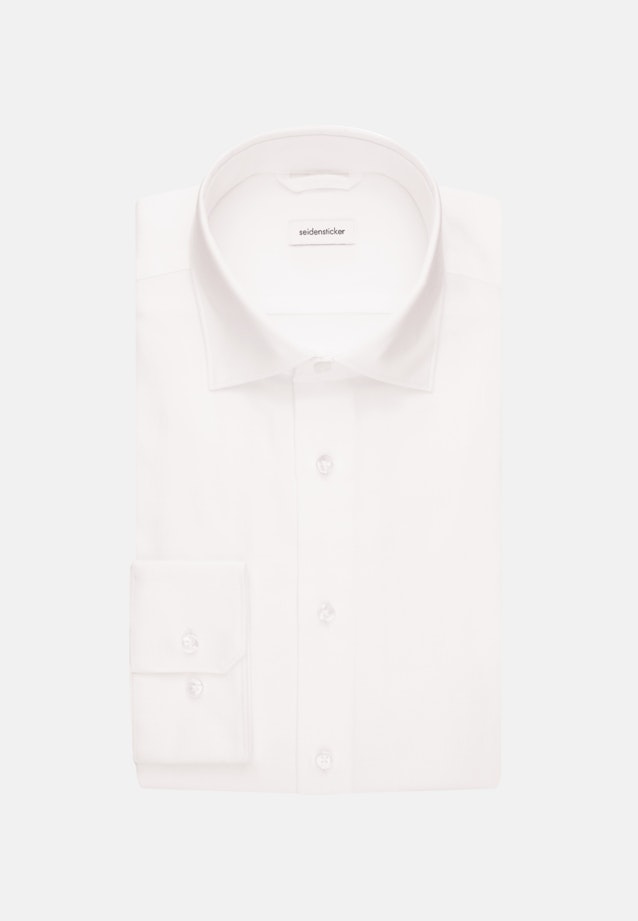 Chemise en flanelle Shaped Flanelle Col Kent in Blanc |  Seidensticker Onlineshop